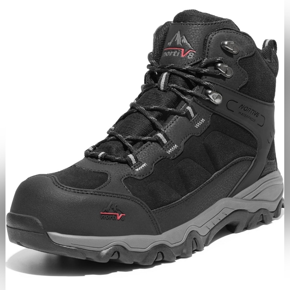 NORTIV 8 Men’s Waterproof Steel Toe Work Boots Size 9.5 - Picture 9 of 9